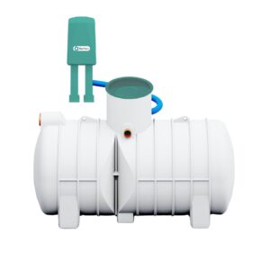 Przydomowa oczyszczalnia ścieków BioPolis WaterFlow z szafką i tłumikiem